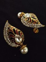 La Trendz Keri Shaped Meena Design AD Dangle Earring for Women - Image 2