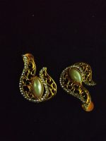 La Trendz Ethnic Marquise Pearl Gold Plated Earring For Women - Image 2