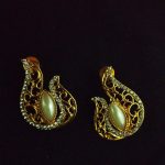 La Trendz Ethnic Marquise Pearl Gold Plated Earring For Women