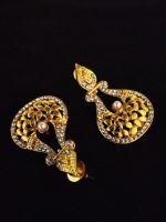 La Trendz Kalash Shape Gold Plated Ethnic Earrings For Womens - Image 2