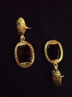 La Trendz Oval Shape Gold Plated Ethnic Earrings For Womens - Image 2