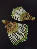 La Trendz Mint Ethnic Chokor Multi Drop Earrings for Women - Image 2