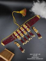 La Trendz Beaded Bridal Choker Necklace Set For Women - Image 7