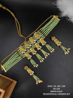 La Trendz Beaded Bridal Choker Necklace Set For Women