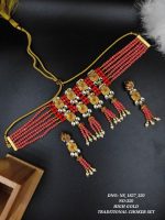 La Trendz Beaded Bridal Choker Necklace Set For Women - Image 6