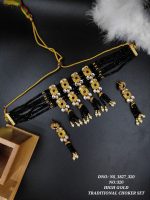 La Trendz Beaded Bridal Choker Necklace Set For Women - Image 3