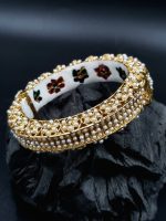 La Trendz Openable Antique Jewelry High Gold Polish Party Wear Fancy Bangles For Women - Image 2