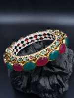 La Trendz Openable Oval Meenakari Mooti Traditional Bangles For Women - Image 4