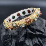 La Trendz Openable Pearl Studed Ethnic Gold Polish Bangles For Women