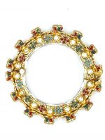 La Trendz Openable Flower Shape Pearl Kundan Gold Polish Bangles For Women - Image 2
