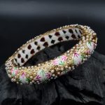 La Trendz Openable Handmade Enamel Handmade Gold Polish Bangles For Women