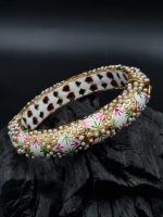 La Trendz Openable Handmade Enamel Handmade Gold Polish Bangles For Women