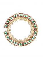 La Trendz Openable Handmade Enamel Kundan Gold Polish Bangles For Women - Image 3