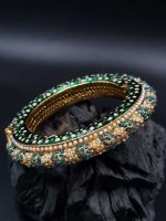 La Trendz Openable Fancy Party Wear Meenakari Gold Polish Bangles For Women - Image 2