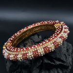 La Trendz Openable Fancy Party Wear Meenakari Gold Polish Bangles For Women