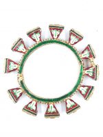 La Trendz Openable Square Kundan With Polki Gold Polish Bangles For Women - Image 3