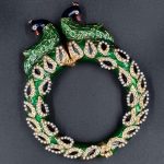 La Trendz Openable Peacock Handmade Green Enamel Gold Polish Bangles For Women