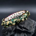 La Trendz Openable Meenakari Kundan Ethnic Gold Polish Bangles For Women