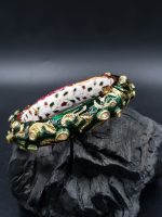 La Trendz Openable Meenakari Kundan Ethnic Gold Polish Bangles For Women