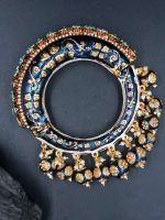La Trendz Openable Beautiful Kundan Enamel Kada Bangle For Women - Image 3