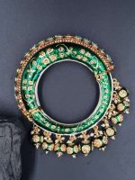 La Trendz Openable Beautiful Kundan Enamel Kada Bangle For Women - Image 2