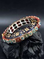 La Trendz Multicolor Gold Plated Handcrafted Kada For Women - Image 3