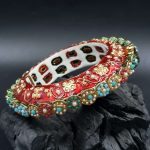 La Trendz Multicolor Gold Plated Handcrafted Kada For Women