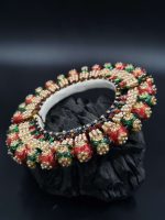 La Trendz Gold Tone Tribal Silver Bangle With Pearl For Women - Image 2