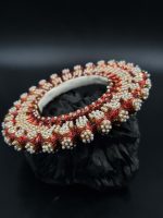 La Trendz Gold Tone Tribal Silver Bangle With Pearl For Women - Image 8