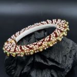 La Trendz Art Deco Antique Gold Openable Bangles Set For Women