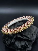 La Trendz Art Deco Antique Gold Openable Bangles Set For Women