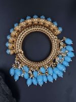 La Trendz Gold Plated Multicolor Openable Pacheli Bangle For Women - Image 9