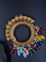 La Trendz Gold Plated Multicolor Openable Pacheli Bangle For Women - Image 6