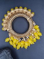 La Trendz Gold Plated Multicolor Openable Pacheli Bangle For Women