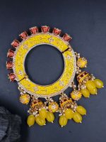 La Trendz Gold Plated Ethnic patla/kada Bangles for Women - Image 2