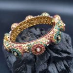 La Trendz Multicolor Antique Gold Plated Handcrafted Kada For Women