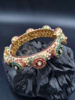 La Trendz Multicolor Antique Gold Plated Handcrafted Kada For Women