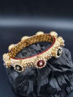 La Trendz Multicolor Antique Gold Plated Handcrafted Kada For Women - Image 2
