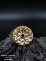 La Trendz Meenakari Handmade Kundan Finger Rings Of Women - Image 4