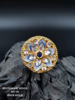 La Trendz Meenakari Handmade Kundan Finger Rings Of Women - Image 3