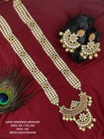 La Trendz Traditional Kundan Long Party Wear Necklace Set For Women - Image 2
