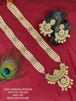 La Trendz Traditional Kundan Long Party Wear Necklace Set For Women - Image 7
