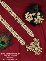 La Trendz Traditional Kundan Long Party Wear Necklace Set For Women - Image 8