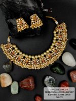 La Trendz Kundan Rajwadi Matte Necklace Set For Women - Image 3