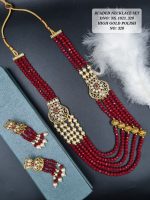 La Trendz Multi Layared Double Pendent Necklace Set For Women - Image 5