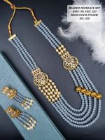 La Trendz Multi Layared Double Pendent Necklace Set For Women