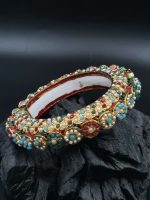 La Trendz Openable Flower Shape Elegant Multi Color Kada Bangles For Women
