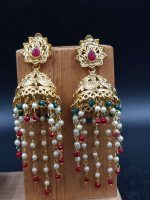 La Trendz Polki Gold Plated Punjabi Jhumki Earring For Women - Image 3