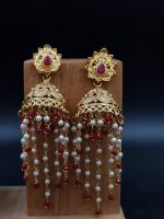 La Trendz Polki Gold Plated Punjabi Jhumki Earring For Women - Image 4