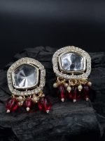La Trendz Designer CZ Stone Studed Kundan Drop Earring For Women - Image 2